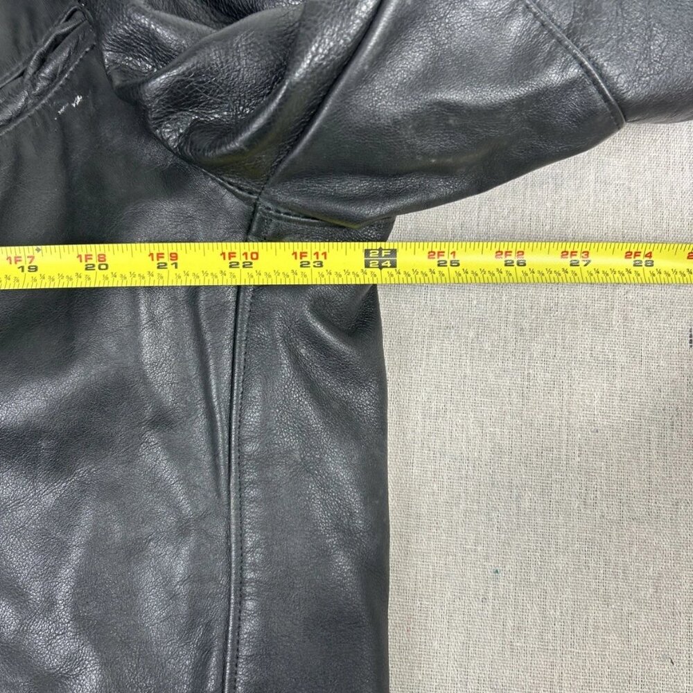VTG Harley Davidson Mens Black Leather Biker Jacket Mon Valley Chapter HOG 46 - Picture 13 of 15